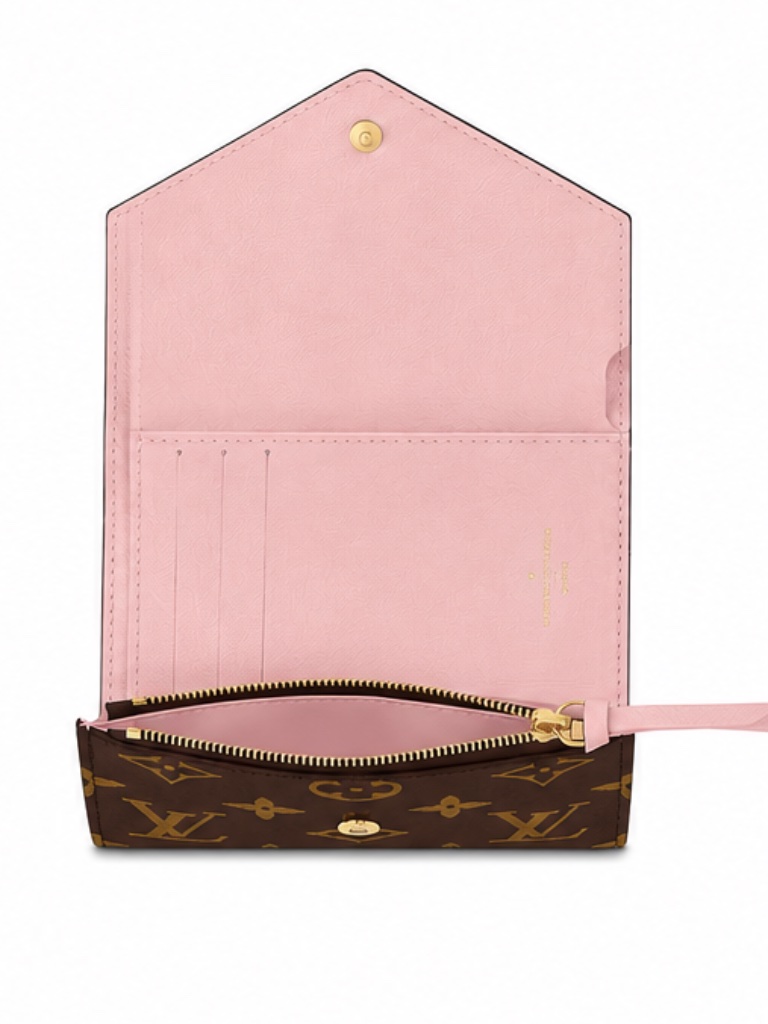Lv Victorine Monogram Wallet In Pink